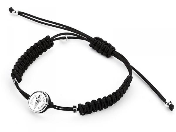 JPBR1096B - Bracciale Cesare Paciotti Argento e Corda Nera