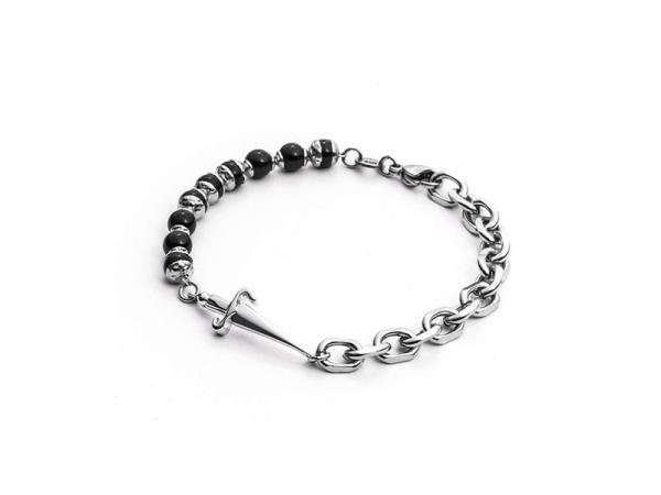 JPBR1276B - Bracciale Cesare Paciotti Dark Black Steel Rosary