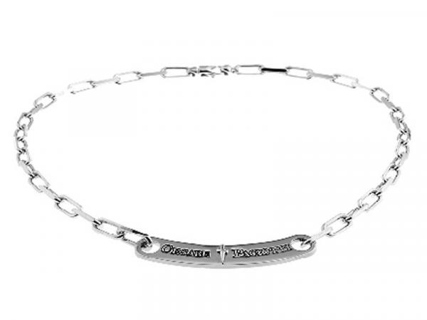 CL0295B - Collana Cesare Paciotti a Catena con Targhetta