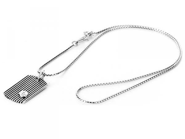 JPCL0975B - Collana Cesare Paciotti Argento Piastra Rigata