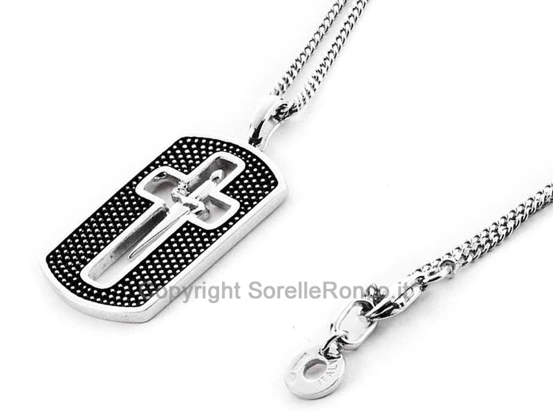 COLLANA CESARE PACIOTTI BRUNITA PUGNALE E CROCE
