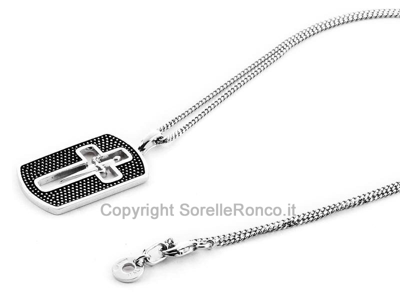 COLLANA CESARE PACIOTTI BRUNITA PUGNALE E CROCE