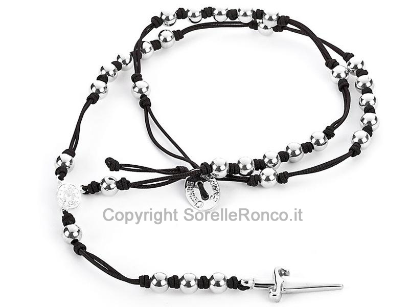 COLLANA CESARE PACIOTTI FAITH ARGENTO E NERO