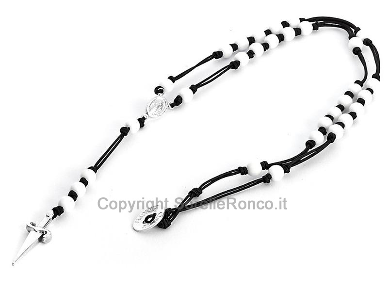 COLLANA CESARE PACIOTTI FAITH ARGENTO E BIANCO