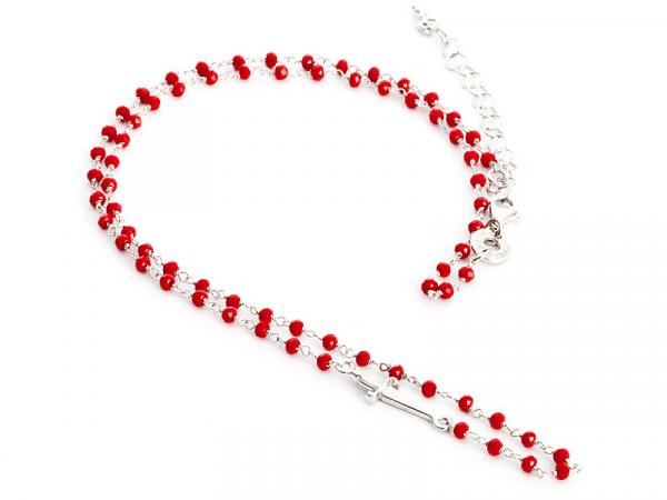 JPCL1119B - Collana Cesare Paciotti Ornament Argento Rossa