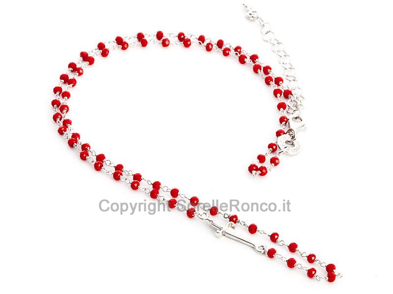 COLLANA CESARE PACIOTTI ORNAMENT ARGENTO ROSSA