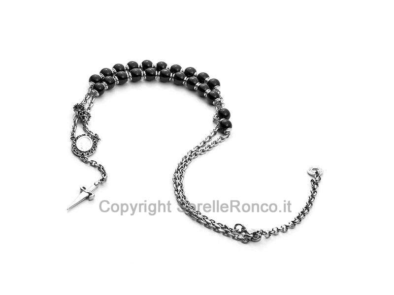 CESARE PACIOTTI BLACK FRAME ARGENTO PAVÈ 48CM