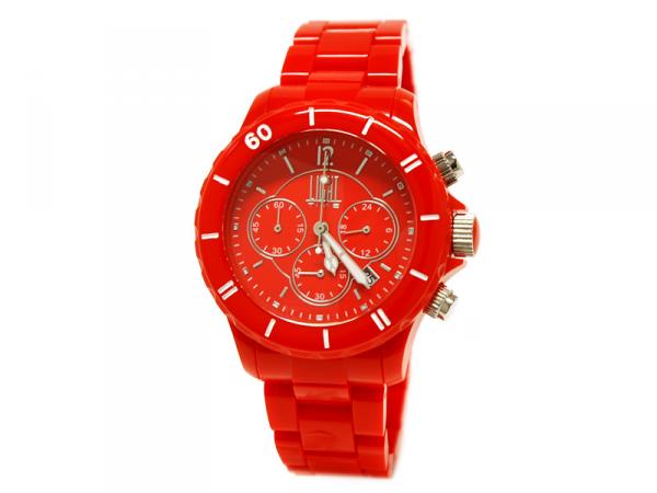 LA0168 - Light Time 40mm Rosso Chrono Quarzo Acciaio