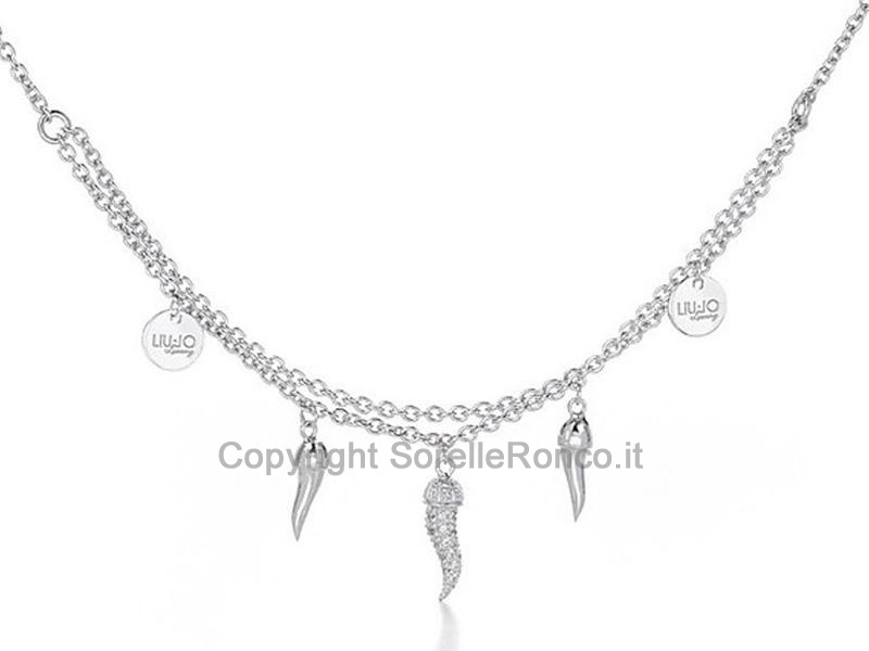 COLLANA LIU JO ARGENTO CORNETTI