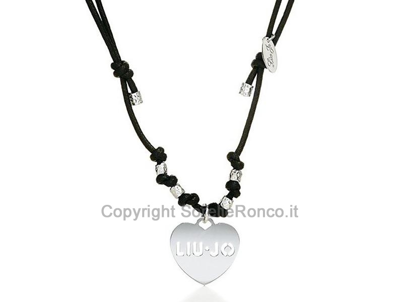 COLLANA LIU-JO CORDINO NERO E CUORE