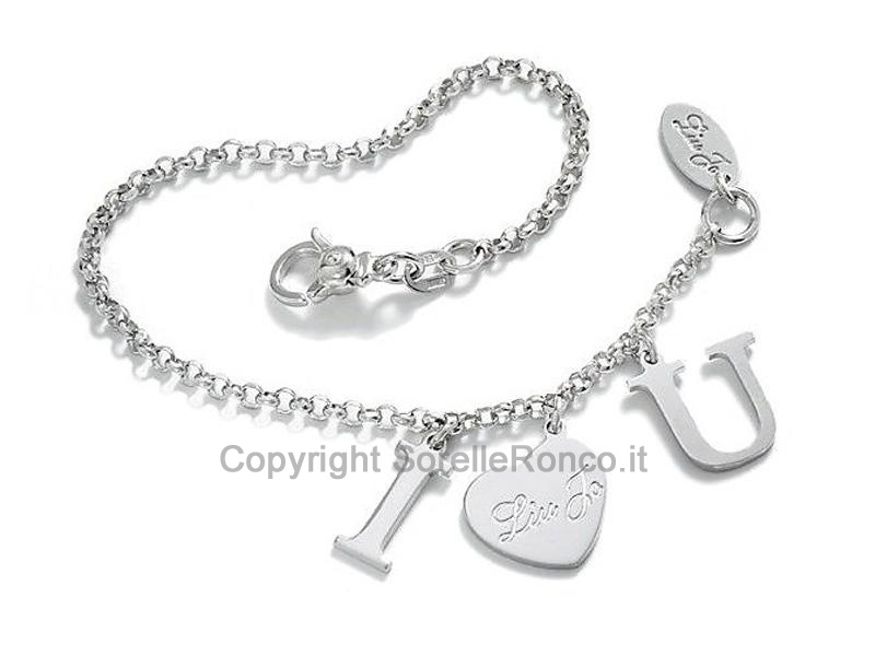 BRACCIALE LUI-JO LETTERE E CUORE
