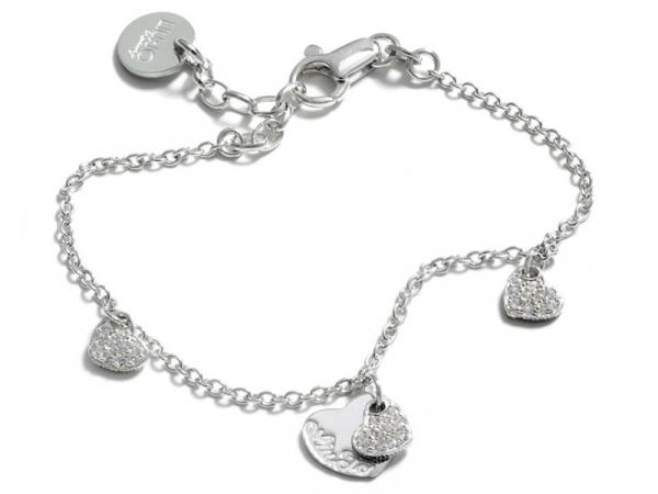 LJ321 - Bracciale Lui Jo Cuori Pendenti Zirconi