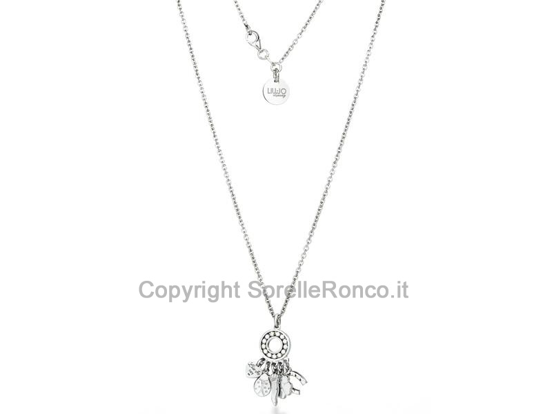 COLLANA LIU-JO CHARMS LUCKY LOVE ZIRCONI