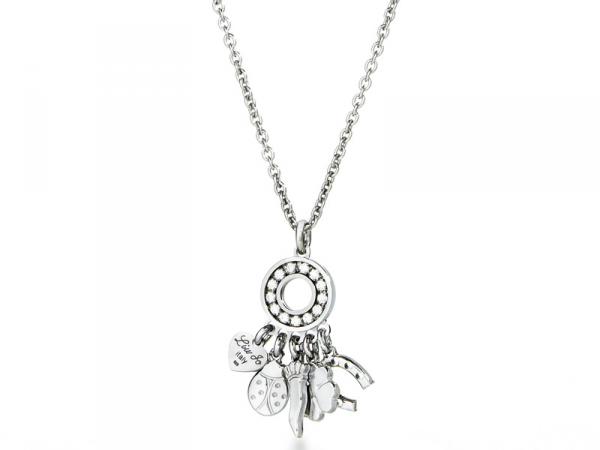 LJ406 - Collana Liu-Jo Charms Lucky Love Zirconi