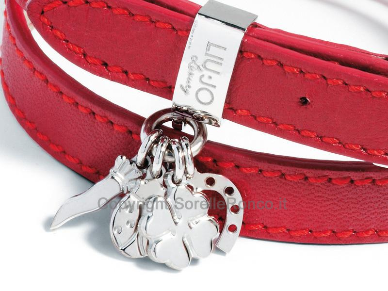 BRACCIALE LUI-JO CUOIO ROSSO