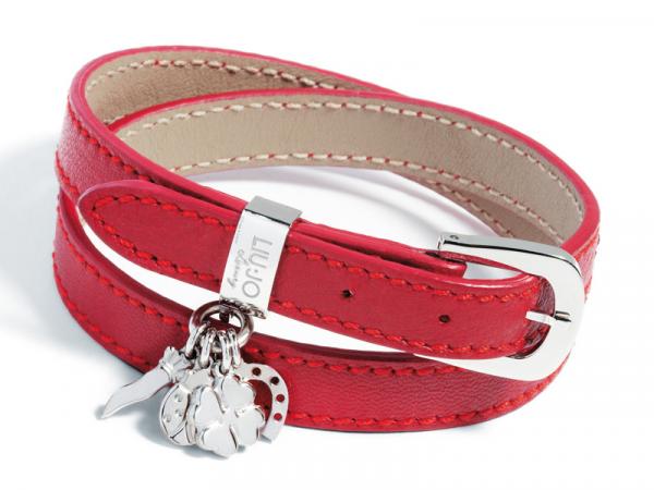 LJ433 - Bracciale Lui-Jo Cuoio Rosso