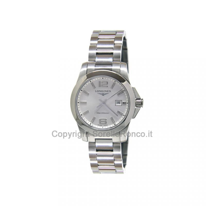 LONGINES CONQUEST LADY SILVER 29,5MM QUARZO