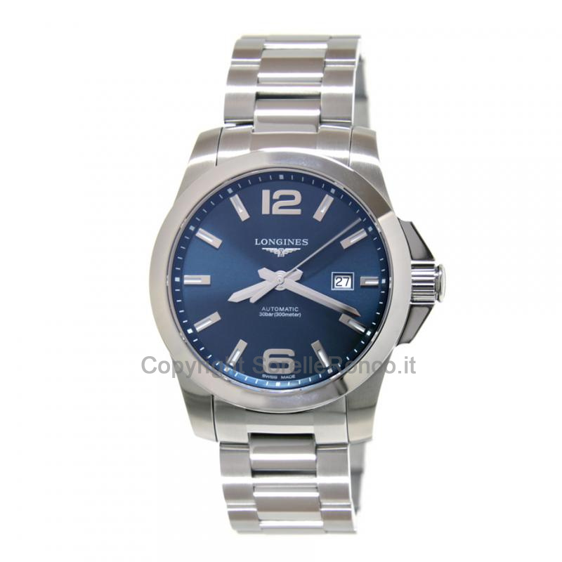 OROLOGIO LONGINES CONQUEST ACCIAIO BLU 43MM AUTO