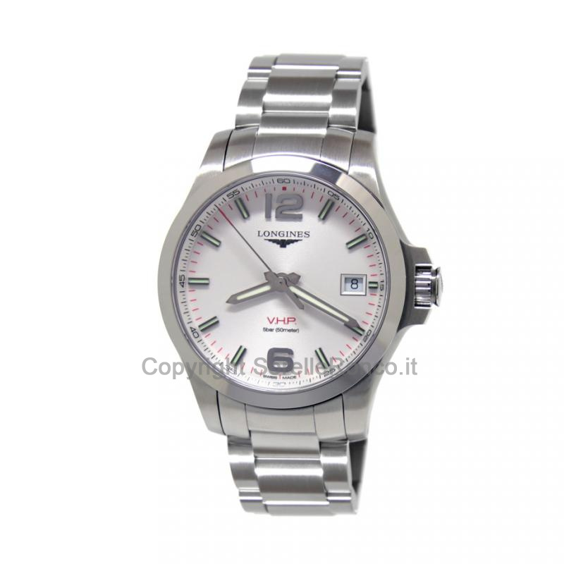 LONGINES CONQUEST VHP QUARZO ARGENTATO 41MM