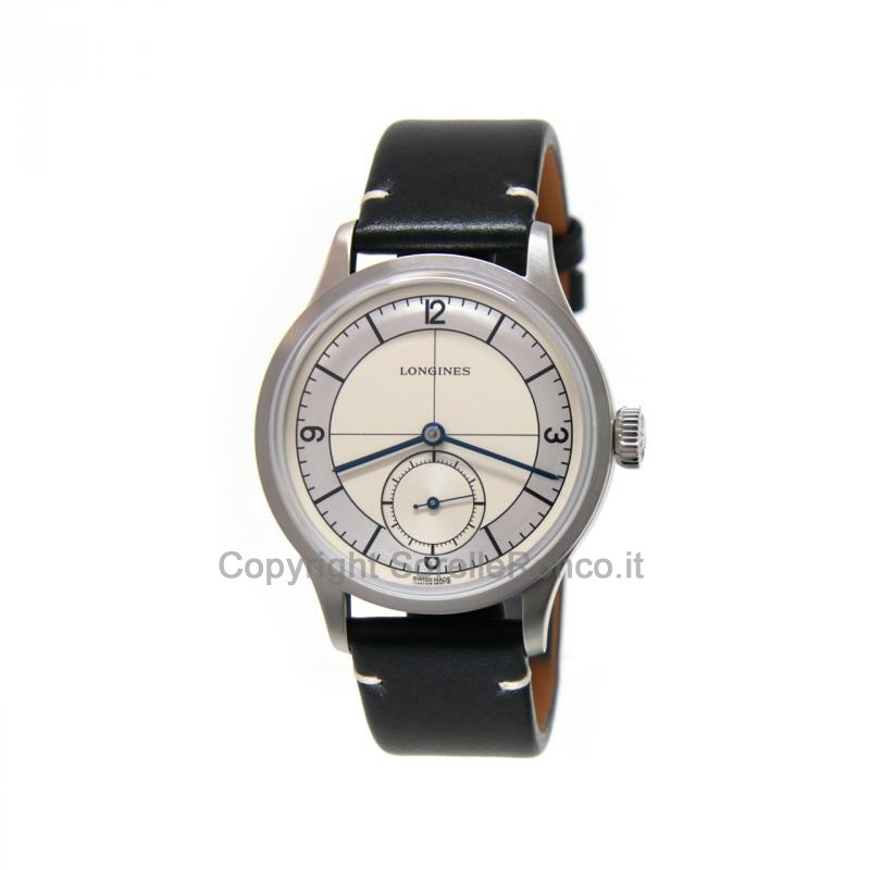 LONGINES HERITAGE 38,5MM ARGENTO PELLE NERA