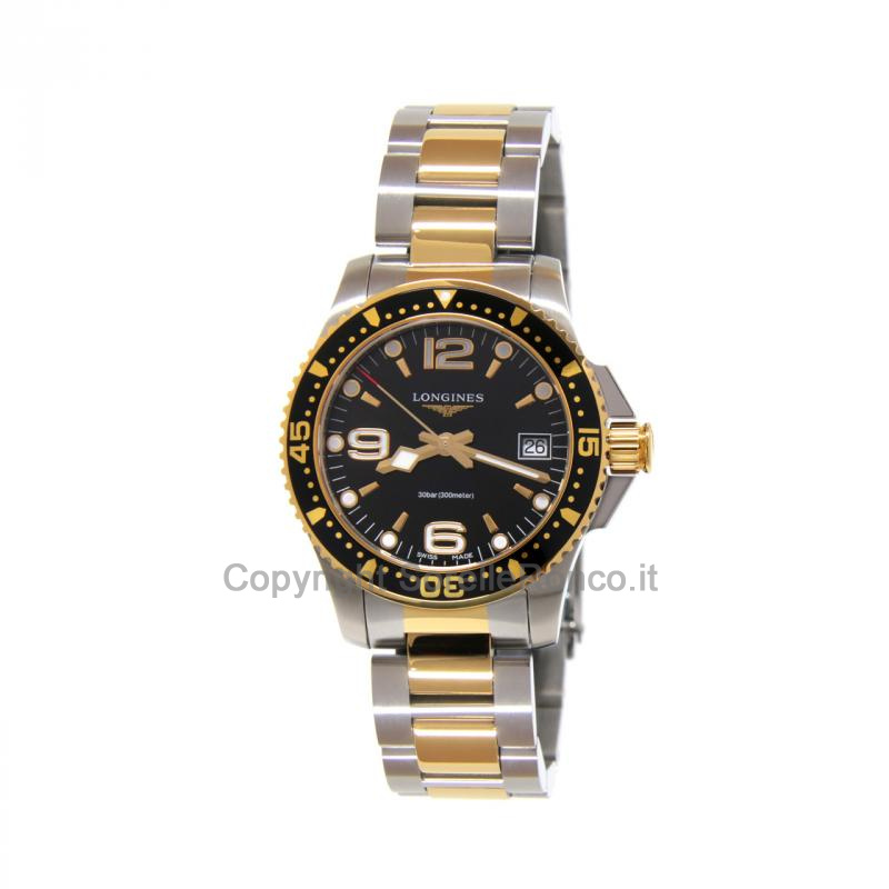 LONGINES HYDROCONQUEST QUARZO NERO PVD ORO 34MM
