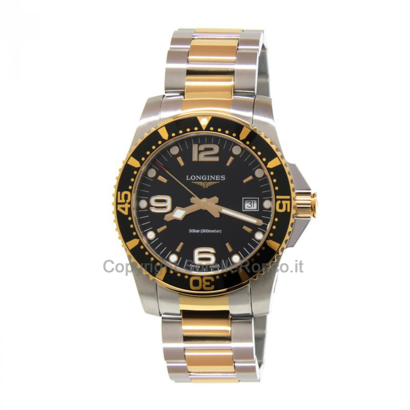 LONGINES HYDROCONQUEST QUARZO NERO PVD ORO 41MM