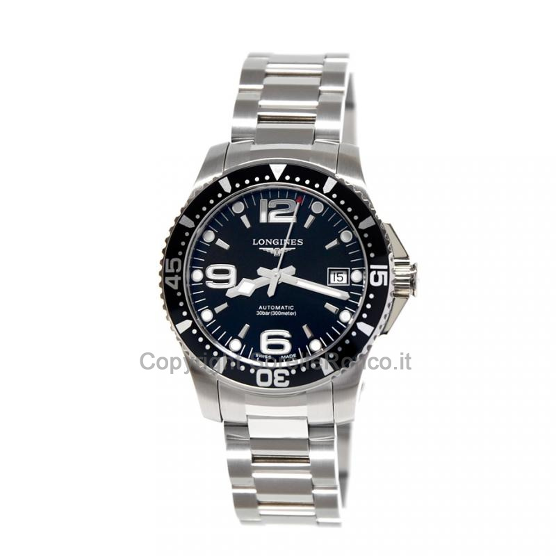 LONGINES HYDROCONQUEST 39MM AUTO NERO ACCIAIO