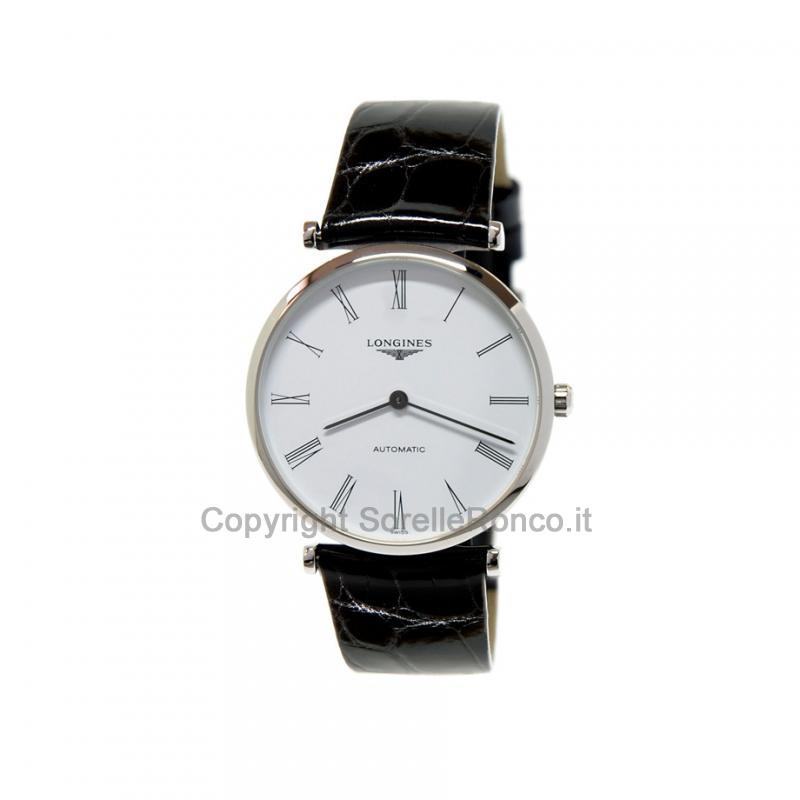 LONGINES LA GRAND CLASSIQUE BIANCO 36MM PELLE NERA