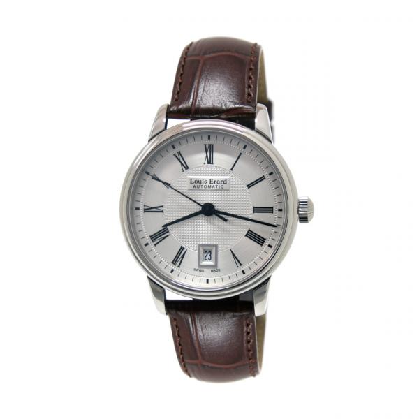 69266AA21-BDC80 - Louis Erard Heritage Argento 40mm Automatico Roman