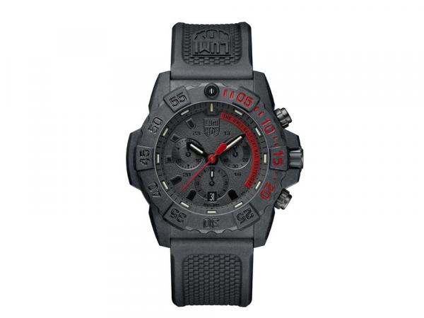 XS-3581-EY - Luminox Navy Seal Chrono Gomma Nera Carbonox 45mm