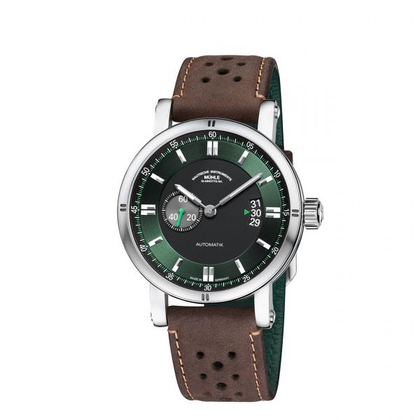 M1-29-74-LB-B - Mühle Glashütte Teutonia II Verde 41,6mm Pelle