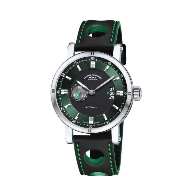M1-29-74-LB-S - Mühle Glashütte Teutonia II Nero e Verde 41,6mm