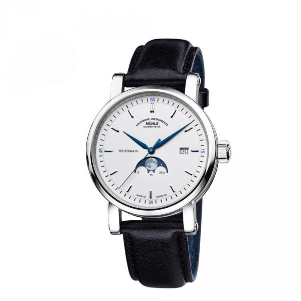M1-44-05-LB - Mühle Glashütte Teutonia IV Bianco 41mm Moonphase