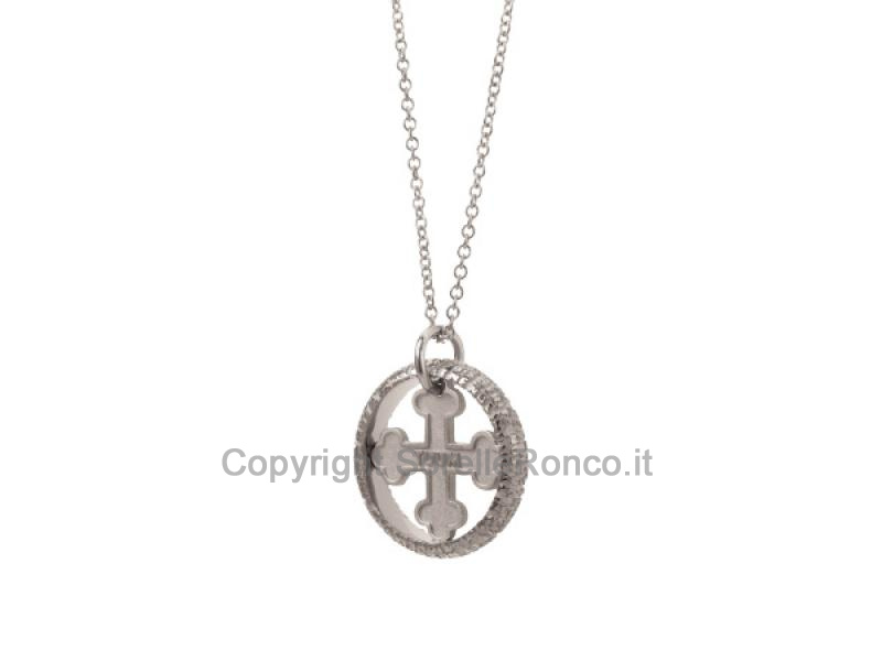 MINI FLORE TUUM COLLANA ORO BIANCO 9KT