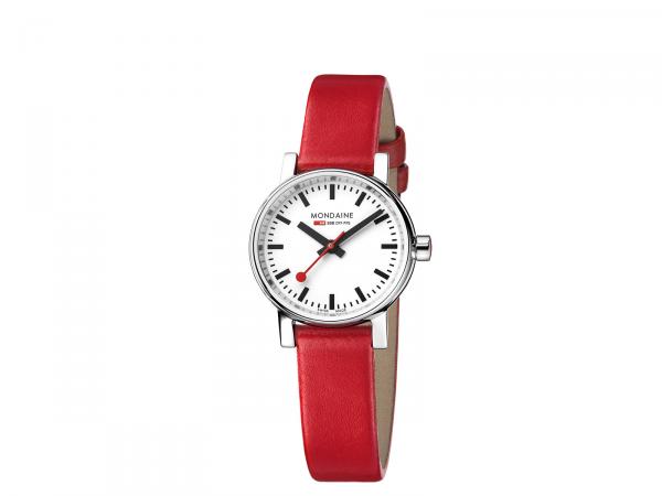 MSE-26110-LC - Mondaine Evo2 Petite 26mm Pelle Rossa
