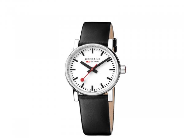 MSE-30110-LB - Mondaine Evo2 SBB 30mm Pelle Nera