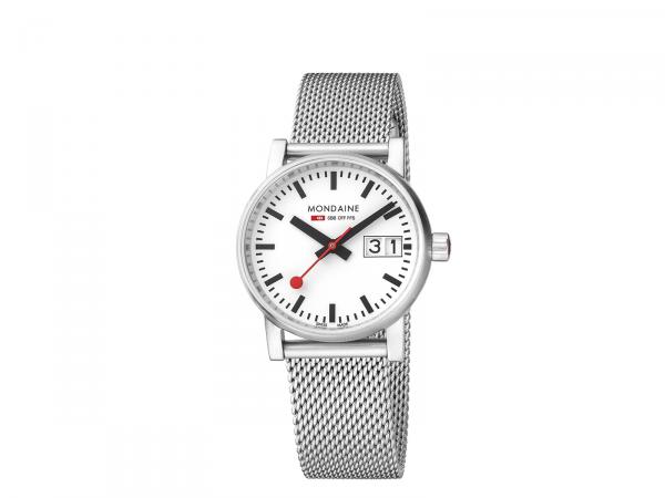 MSE-30210-SM - Mondaine Evo2 SBB Big Date 30mm Acciaio