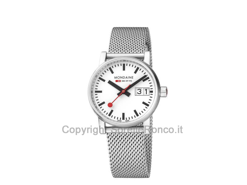 MONDAINE EVO2 SBB BIG DATE 30MM ACCIAIO