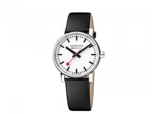 MSE-35110-LB - Mondaine Evo2 SBB 35mm Pelle Nera