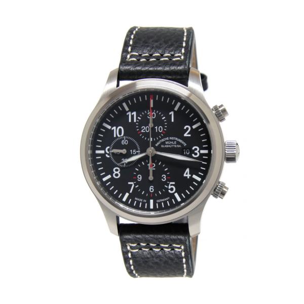 M1-37-74-LB - Mühle Glashütte Terrasport Nero Chrono 44mm Pelle