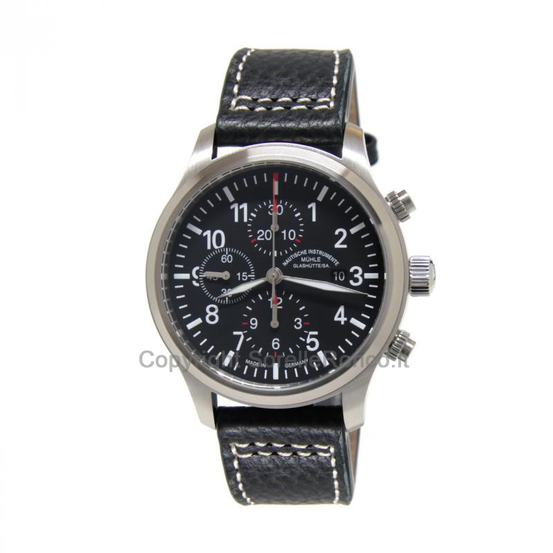 MÜHLE GLASHÜTTE TERRASPORT NERO CHRONO 44MM PELLE