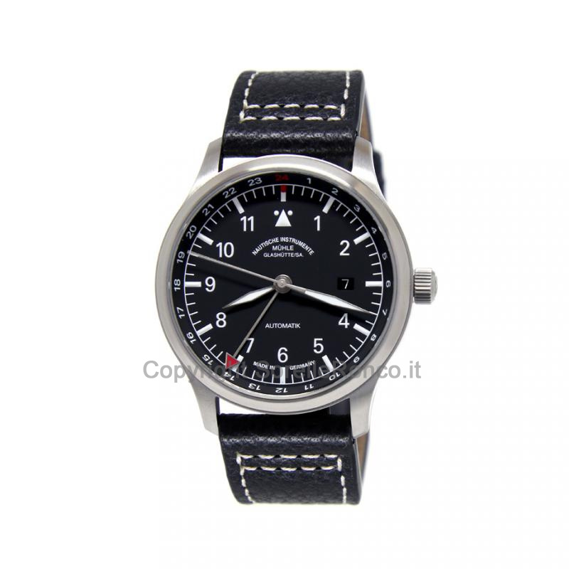 MÜHLE GLASHÜTTE TERRASPORT IV NERO GMT 42MM PELLE