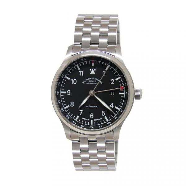 M1-37-94-MB - Mühle Glashütte Terrasport IV Nero GMT 42mm Steel