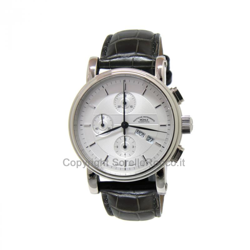 MÜHLE GLASHÜTTE TEUTONIA II SILVER CHRONO 42MM