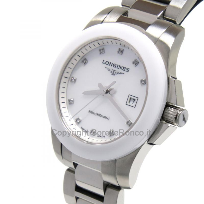 LONGINES CONQUEST LADY 29,5MM MADREPERLA DIAMANTI