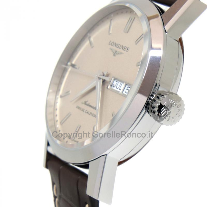 LONGINES 1832 BEIGE 40MM ALLIGATORE MARRONE