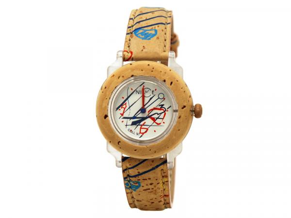 NIC-ORL-0005 - Orologio Nice Sughero Fantasia