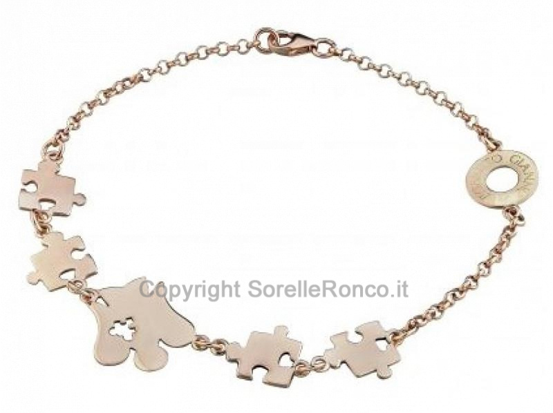 BRACCIALE GIANNOTTI PUZZLE ORO ROSA 