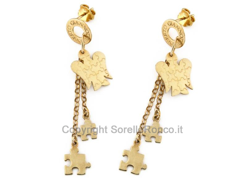 ORECCHINI GIANNOTTI ANGELI ORO ROSA 9KT