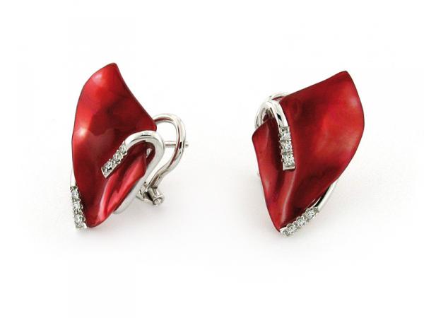 CF00099 - Orecchini Oro Madreperla e Diamanti